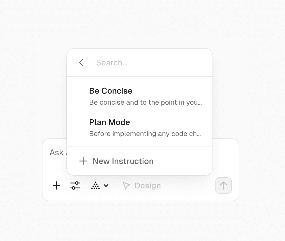Instructions dialog in v0